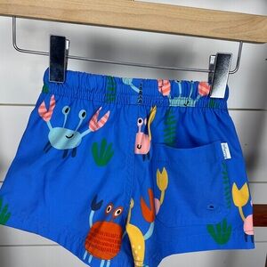 Fun Blue Swim Shirts with Crab Print